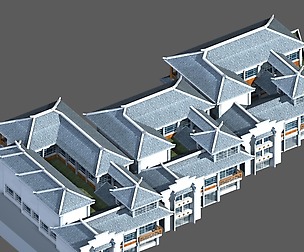 City chinese ancient luxury palace building - 19