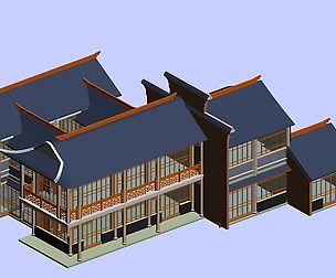 City chinese ancient luxury palace building - 21