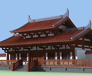 City chinese ancient luxury palace building - 35