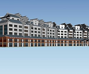 City chinese ancient luxury palace building - 44