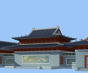 City chinese ancient luxury palace building - 45