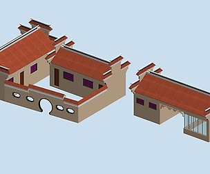 City chinese ancient luxury palace building - 47
