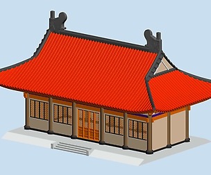 City chinese ancient luxury palace building - 53