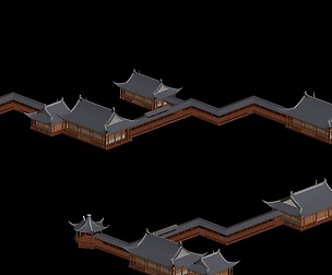City chinese ancient luxury palace building - 55