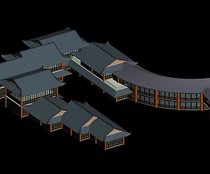 City chinese ancient luxury palace building - 58