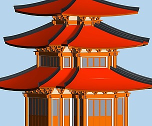 City chinese ancient luxury palace building - 61