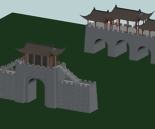 City chinese ancient luxury palace building - 65