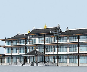 City chinese ancient luxury palace building - 66