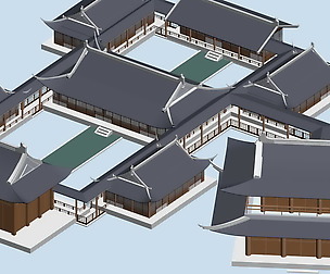 City chinese ancient luxury palace building - 77