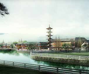 City chinese ancient luxury palace building - 81