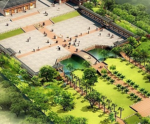 City chinese ancient luxury palace building - 86