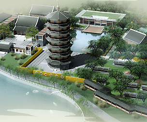 City chinese ancient luxury palace building - 88