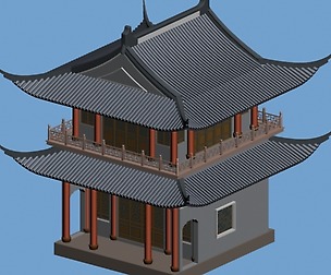 City chinese ancient luxury palace building - 90