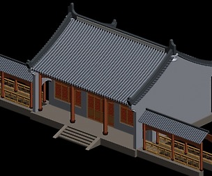 City chinese ancient luxury palace building - 96