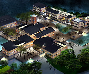 City chinese ancient luxury palace building - 99
