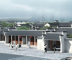 City chinese ancient luxury palace building - 100