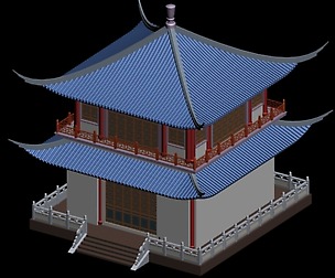 City chinese ancient luxury palace building - 102