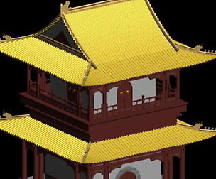 City chinese ancient luxury palace building - 104