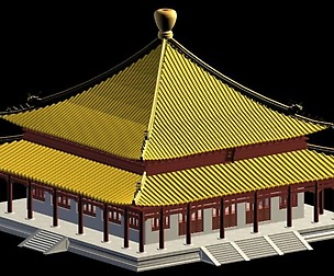 City chinese ancient luxury palace building - 106