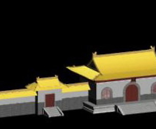 City chinese ancient luxury palace building - 107