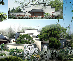 City chinese ancient luxury palace building - 109