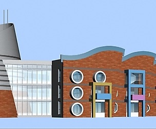Kindergarten happy city office buildings - 06
