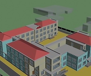Kindergarten happy city office buildings - 12
