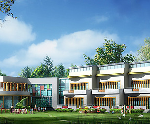 Kindergarten happy city office buildings - 22