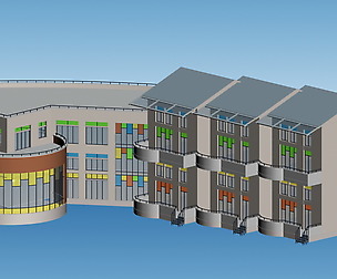 Kindergarten happy city office buildings - 23