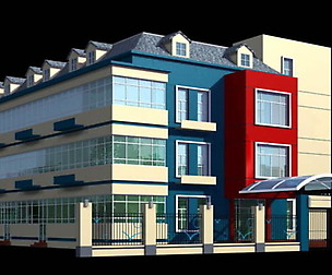 Kindergarten happy city office buildings - 32
