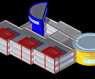 Kindergarten happy city office buildings - 34