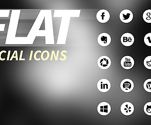 Flat Social Media Icons