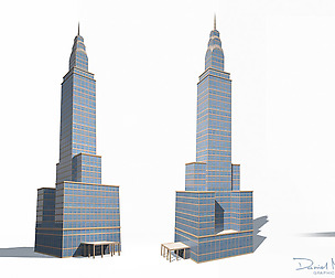 Skyscrapper 14 Low Poly