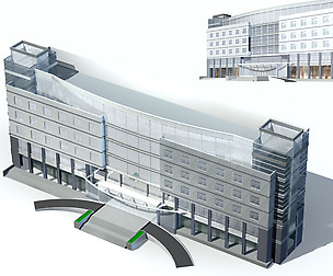City office building avant-garde hotel  030