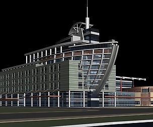 City office building avant-garde hotel  044