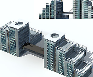 City office building avant-garde hotel  073