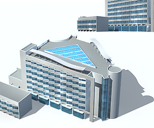 City office building avant-garde hotel  075