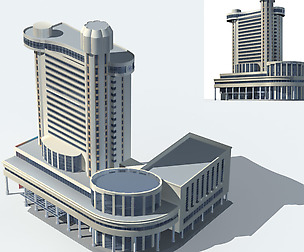 City office building avant-garde hotel  099
