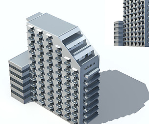 City office building avant-garde hotel  112