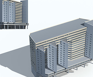 City office building avant-garde hotel  133