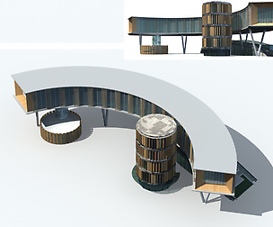City office building avant-garde hotel  210