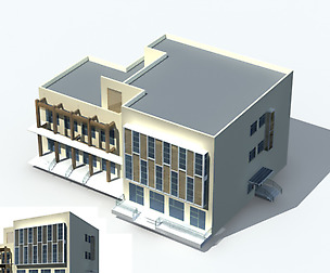 City office building avant-garde hotel  240