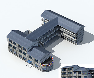 City office building avant-garde hotel  251