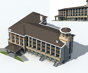 City office building avant-garde hotel  253