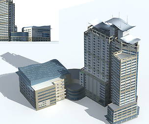 City office building avant-garde hotel  285