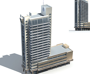 City office building avant-garde hotel  286