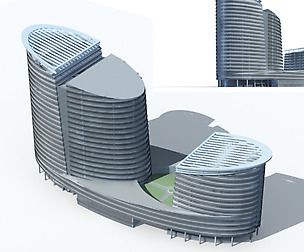 City office building avant-garde hotel  290