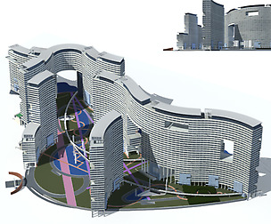 City office building avant-garde hotel  326