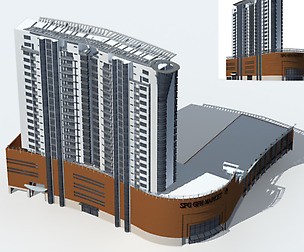 City office building avant-garde hotel  330