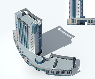 City office building avant-garde hotel  331